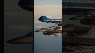 fighter jets escorting the presidential plane of the united states #shorts #short #usaf #viral