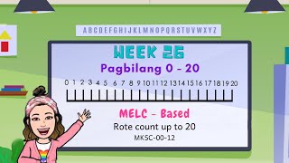 MELC- Based Kindergarten Video Lesson Week 26 | Quarter 3 I Rote count up to 20