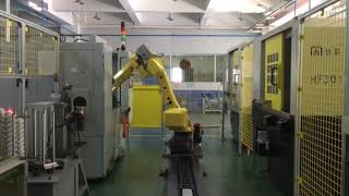 Turn-Mill center with robot loading-unloading line