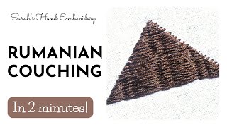 How to do Rumanian Couching