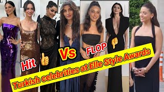 Turkish celebrities at Elle Style Awards 2024 the best Red carpet look #tubabüyüküstün #handeerçel