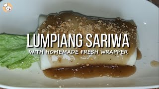 LUMPIANG SARIWA WITH HOMEMADE FRESH LUMPIA WRAPPER AND SAUCE RECIPE  |  HEALTHY & YUMMY FRESH LUMPIA