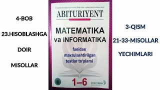 4-BOB.HAQIQIY SONLAR.23.KVADRAT ILDIZ.HISOBLASHGA DOIR MISOLLAR YECHIMLARI 8-20