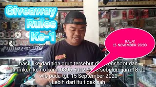 pengumuman persyaratan giveaway 2Q- speed concept 28 Oktober 2020