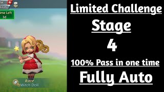 Lords mobile Witch doll stage 4 fully auto|Limited Challenge dark disaster stage 4 fully auto