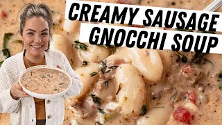 CREAMY Sausage Gnocchi Soup (Gluten & Dairy Free Options)