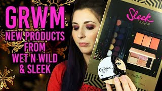 Get Ready With Me New Products | Wet n Wild Cushion Foundation | Sleek Makeup Bring on the Night Set