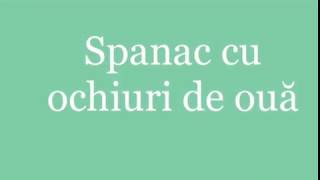 Spanac cu ochiuri de oua