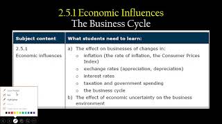 2.5.1 Economic Environment 1 - The Business Cycle