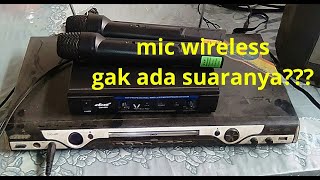 mic wireless tidak mengeluarkan suara