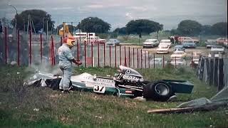 FRANCOISE MIGAULT CRASH SPAIN GP 1974 practice