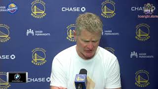 Steve Kerr Postgame Interview | Golden State Warriors beat San Antonio Spurs 117-113