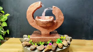 Beautiful awesome waterfall fountain water fountain making at home