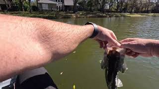 Fishing for whatever bites on @f.a.r.outdoors6094 birthday! #florida #kayak #bass #lake