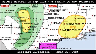 Forecast Discussion - March 22, 2024 - Severe Weather on Tap from the Plains to the Southeast