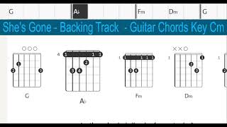 She's Gone - Backing Track  - Guitar Chords Key Cm