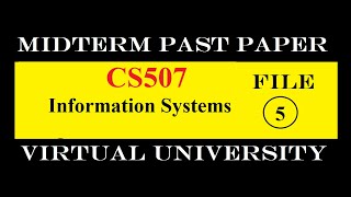 CS507 MIDTERM FILE 5|PAST PAPER|VIRTUAL UNIVERSITY