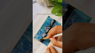 Mountain Painting Ideas with acrylic paint🦋😍😱 #art #shorts #viral