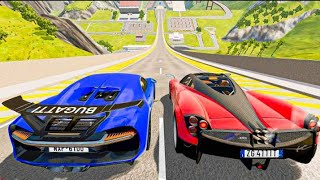 Vertical Mega Ramp Impossible 3D - Car Stunts Tracks Racing - Ramp Car Racing - BeamNG Drive