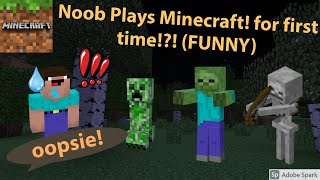 When you are a Noob in Minecraft (playing it for the first time!) (FUNNY) | The Crafting GamerZ