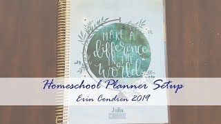 Homeschool Planner Setup | Erin Condren Teacher Planner 2019