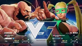 RAAAAINBOW MIKA: DoubleUHarrison (R. Mika) Vs. Zangeif RANKED STREET FIGHTER V