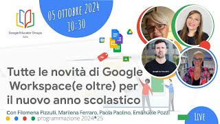 GEG Caffè n.1 : tutte le novità(e oltre) Di Google Workspace per il nuovo anno scolastico