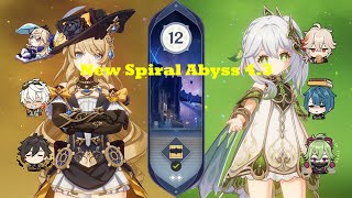 Navia Hypercarry & Nahida Hyperbloom | Spiral Abyss 4.3 Floor 12 9 Stars | Genshin Impact