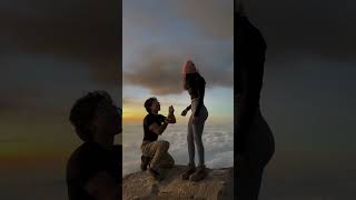 Perfect proposal timing with volcano #amazing #cute #volcano