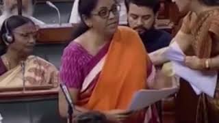 Finance Minister Nirmala Sitharaman moves Finance (No.2) Bill 2019 in Lok Sabha