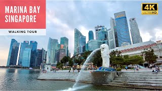 SINGAPORE MARINA BAY CITY WALKING TOUR SIGHTSEEING 2022 4K