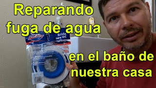 Reparando fuga de agua en el baño de nuestra casa en Guadalajara