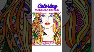 Satisfying Creative Indian Mandala Design Coloring #asmr #art #mandala #shorts