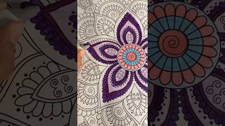 PART 6 mermaid flower mandala #fyp #art #mandalaartlover #colors #satisfying #flowerart #viral