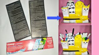 DIY Best out of waste ideas| How to make pen stand at home | Best way to reuse empty box