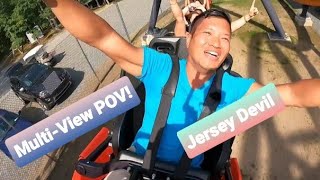 Jersey Devil Coaster - Multi-View POV - Six Flags Great Adventure - New for 2021