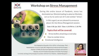 Stress management talk, a virtual webinar with MNC