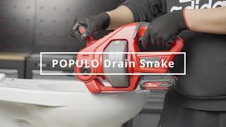 Populo plumbing snake was applied in toilet clog, sink clog, tub clog and drain clog