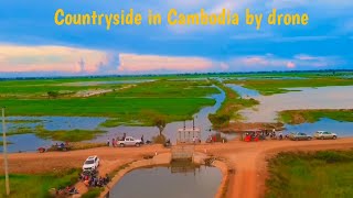 Countryside in Cambodia by drone