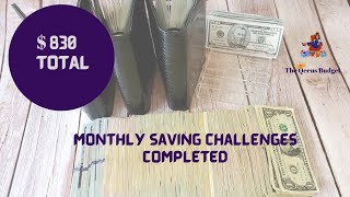 CASH STUFFING MONTHLY CHALLENGES ||  $830 ||  JANUARY 2024  ||  COMPLETED 3 CHALLENGES