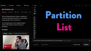 LeetCode Coding Problem | Partition List