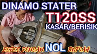 PENYEBAB SUARA STATER T120SS KASAR,,CUKUP DI CUCI TANPA GANTI PART,,