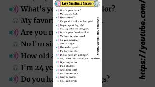 Daily English Conversation | Questions and Answers