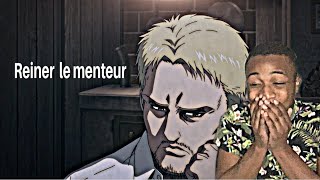 Reiner le pire menteur - Shingeki no kyojin Ep02 S04 - Réaction Fr