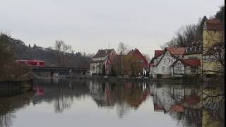 Regioshuttle auf der Rottenburger Neckarbrücke (26.02.2017)