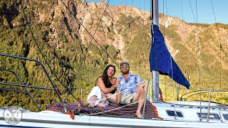 Young Couple Living Self-Sufficient Life Off-Grid on a 30ft Sailboat in BC Canada | A&J Sailing