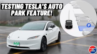 TESTING TESLA'S AUTO PARK FEATURE!