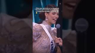 ¿Debía la venezolana saber inglés o todo es culpa de la intérprete? #short #missuniverso #venezuela