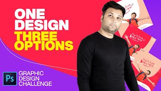 Graphic Design Challenge – One Banner Three Option in Photoshop 2020 - #10BajeWalaidea