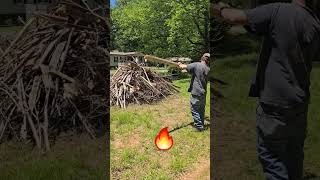 For the boys! Fireman Dan 🔥 #comedy #boys #fire #woods #diy #shortsviral